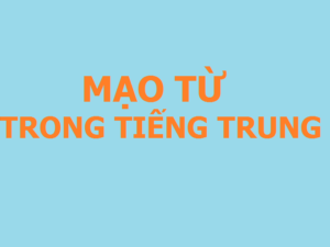Hình ảnh Mạo từ trong tiếng Trung