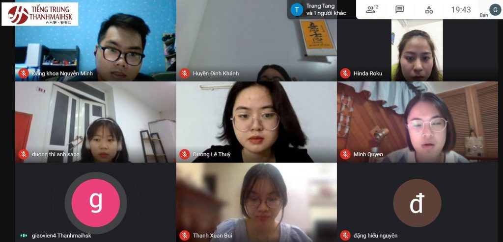 Hình ảnh học tiếng Trung trực tuyến tại THANHMAHSK 3